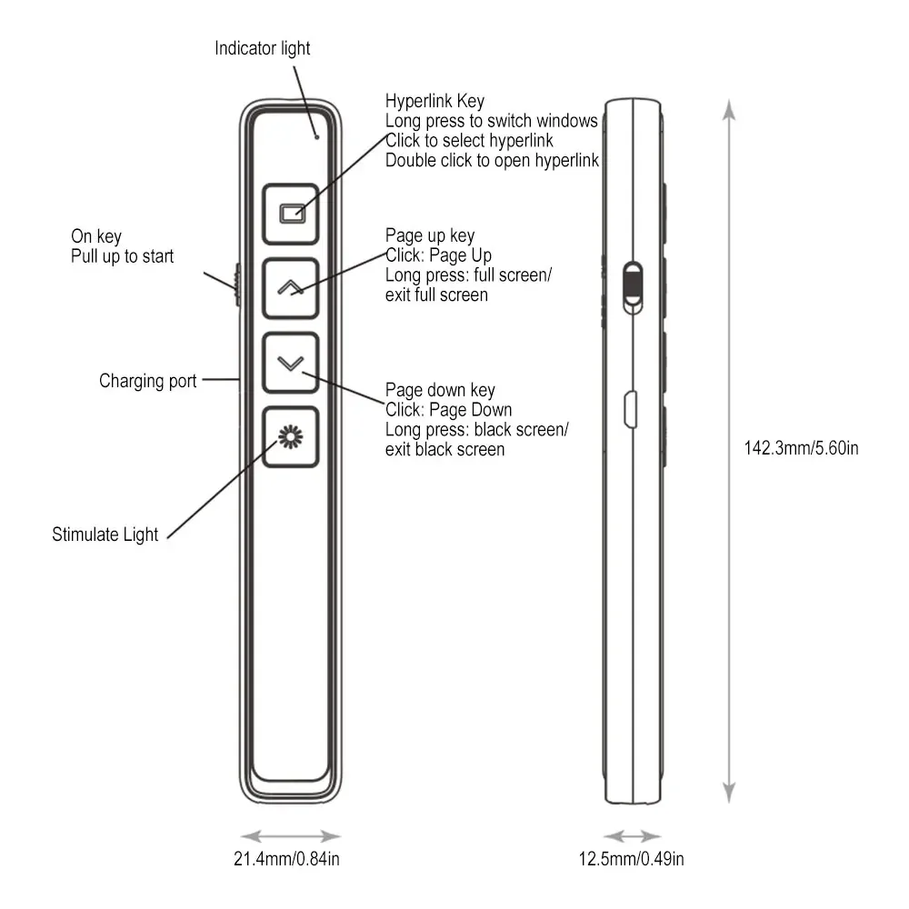 New Whiteboard Remote Control Pen PPT Page Turner Multimedia Electronic Infrared Page Turner For Speech Teacher Presenter image 6