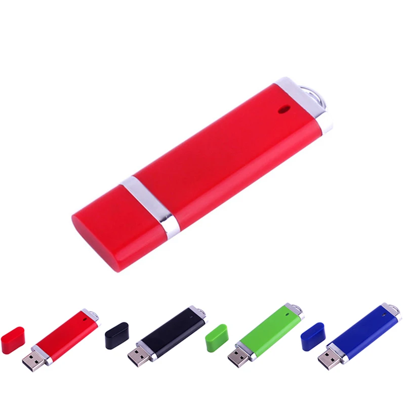 JASTER USB Flash Drive 64GB Plastic Box Memory Stick Creative Business Gifts Pen Drive 32GB Red Blue Black Green Pendrive 16GB