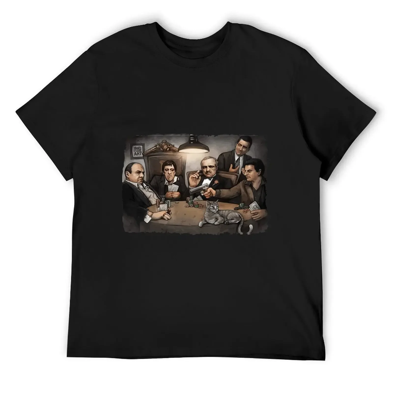 

Gangster's Playing Poker from Gda T-Shirt aesthetic clothes blue archive customs mens tall t shirts