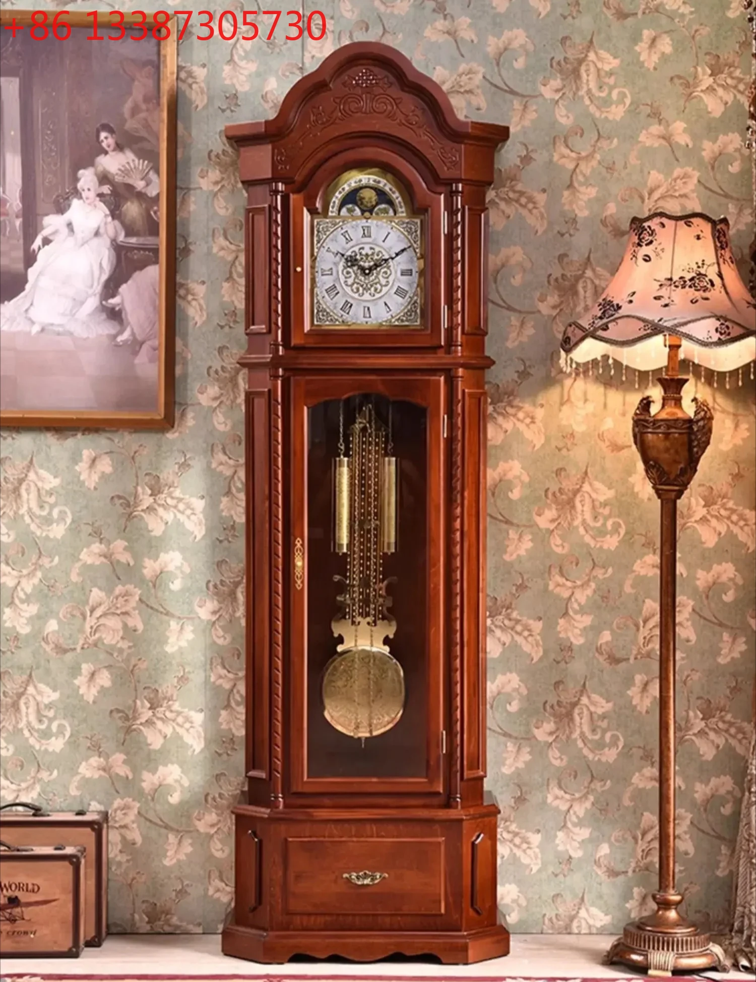 

CC Дедушка Часы Гостиная Домашняя Ретро Европейский Стиль Вилла Вертикальные Часы и Механические Маятниковые Часы