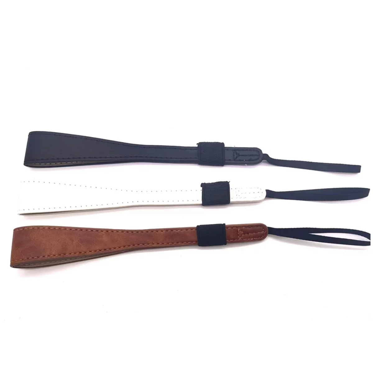 Correa de muñeca de cámara de cuero PU, correa de mano portátil, conveniente para llevar la cámara, marrón