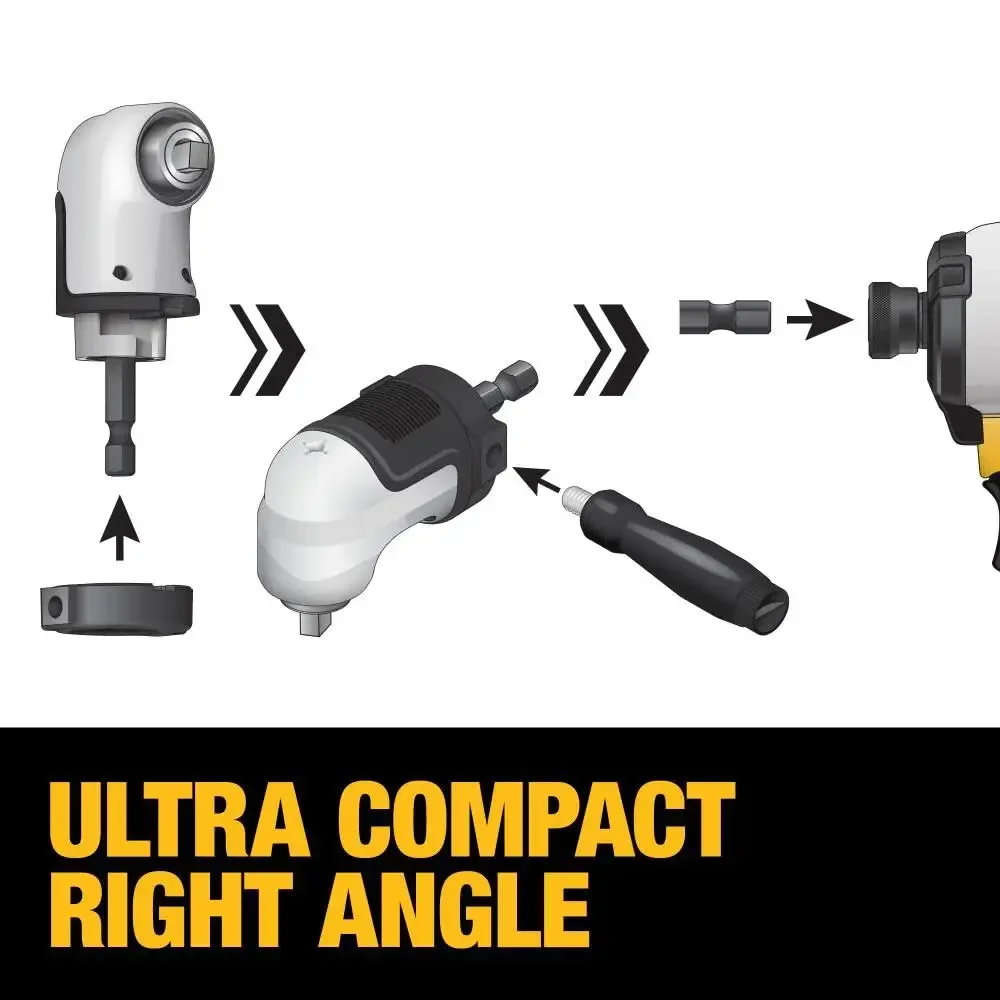 Imagem -02 - Dewalt Square Drive Modular Ângulo Direito Acessório Acessórios Power Tool Dwamra14ft Flextorq 14 38