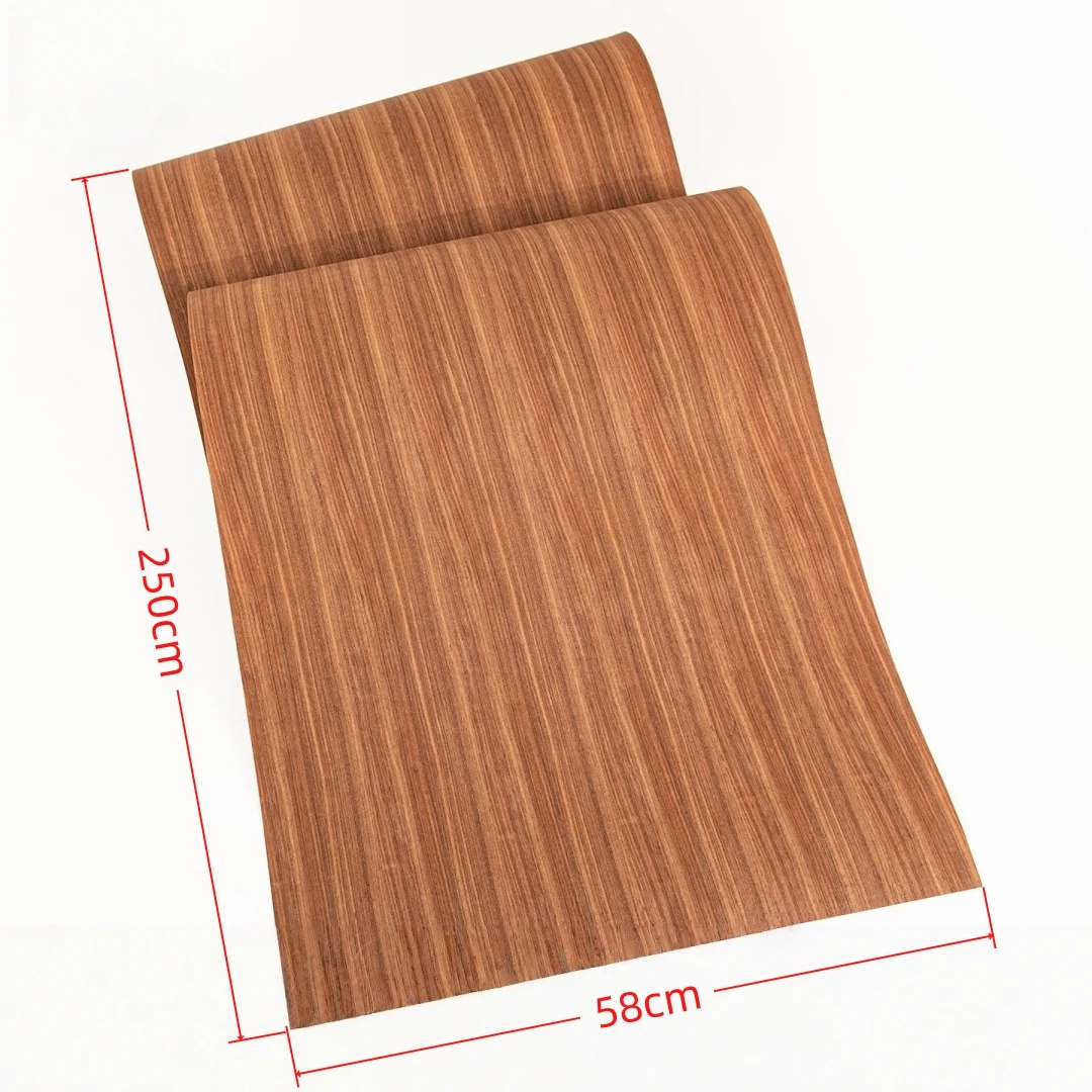

Декоративный лист из натурального шпона красной розы с прямой текстурой древесины, 58x250 см, для ремонта мебели, поделок и инкрустации