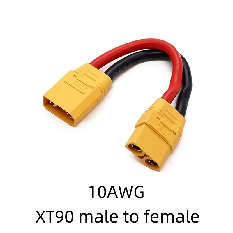 

XT90 Model Airplane Plug Connector Lithium Battery Charging XT90H High Current Banana Plug XT90S Cable 10AWG 10CM~50CM