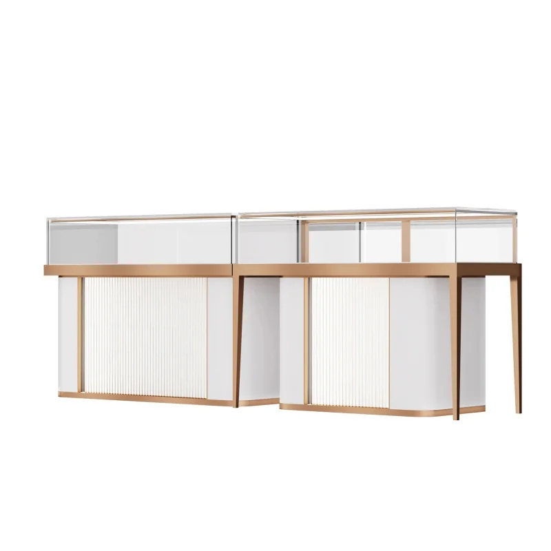 custom.Factory Directly Producing Shangliang Jewelry Kiosk Sale Showcase Display Cabinet Custom Stainless Steel