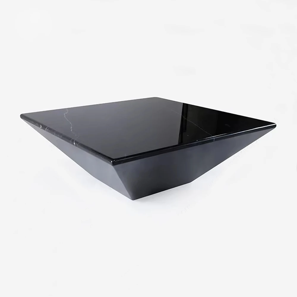 

Wholesale Home Furniture Modern Big Black Marble Coffee Table End Table For Living Room