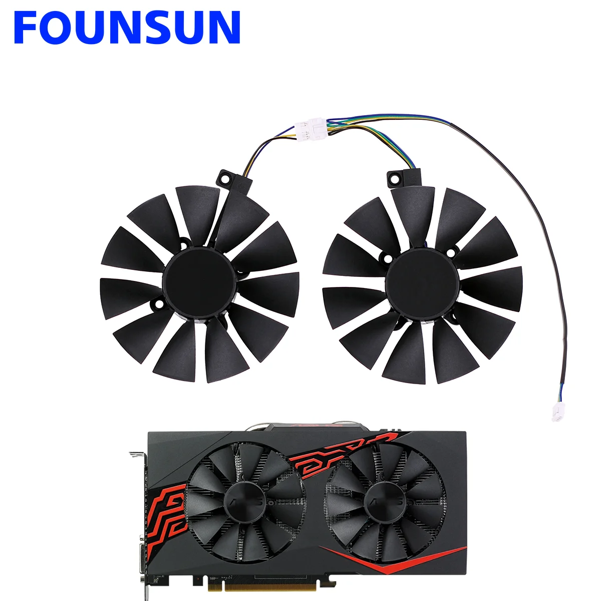 

88MM T129215SU RX580 Cooling Fan For ASUS RX 470 570 580 EXPEDITION OC Graphics Card Cooler Fan FDC10U12S9-C PLD09210S12HH