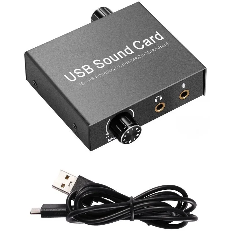 

Audio、sound、card USB-C Sound Card Audio External 3.5mm Microphone AudioAdapter Soundcard for PS4 PC Laptop Headset USB