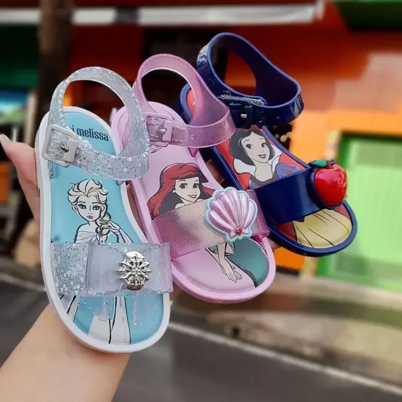 Nuove ragazze Disney Frozen Sirena Principessa Sandali carini scarpe scarpe sportive con fondo morbido antiscivolo per regalo ragazza