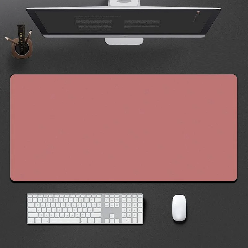 VIKAMA Solid Dusty Rose Pink Large Mouse Pad Non Slip Waterproof Keyboard Desk Mat Neutral Office Desk Decor Protector Pad Rug