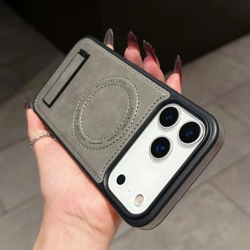 حافظة هاتف مغناطيسية لهاتف آيفون 16 برو ماكس 17 اير 16e 15 بلس 14 13 برو ماكس 12 11 غطاء حماية جلدي غير مرئي #2