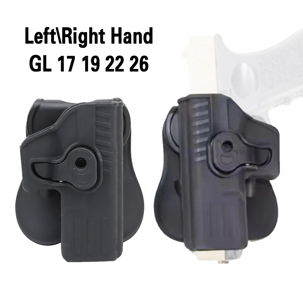 

2025 Black Left/Right Hand Nylon and Plastic Glock Case for GL 17 19 22 26 Gun Holster for Outdoor Sports and Hunting Tacital