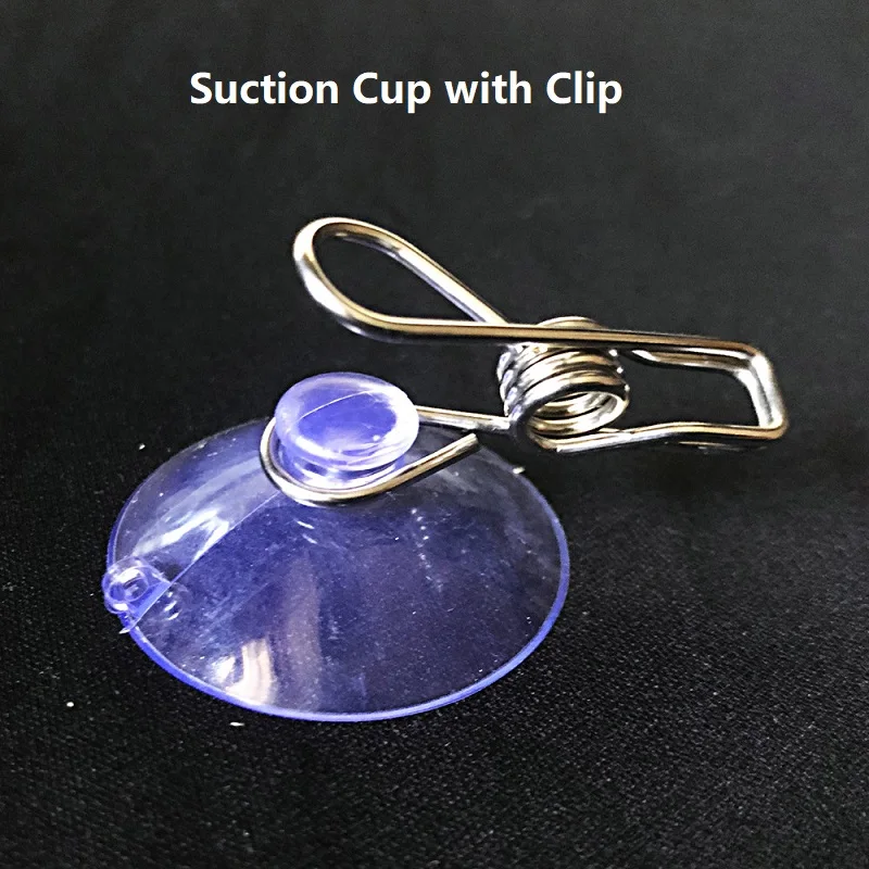 40/55/65 mm Saugnäpfe mit Clips, Saugnapf-Klemme, Saugnapf-Clip zum Aufhängen, Heimbüro-Zubehör, 5 Stück – Detail 1