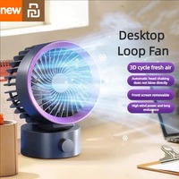 Xiami Youpin Desk Fan Portable Oscillating Head Fan USB Rechargeable 3D Circulation Wind Air Circulation For Home Summer Cooling