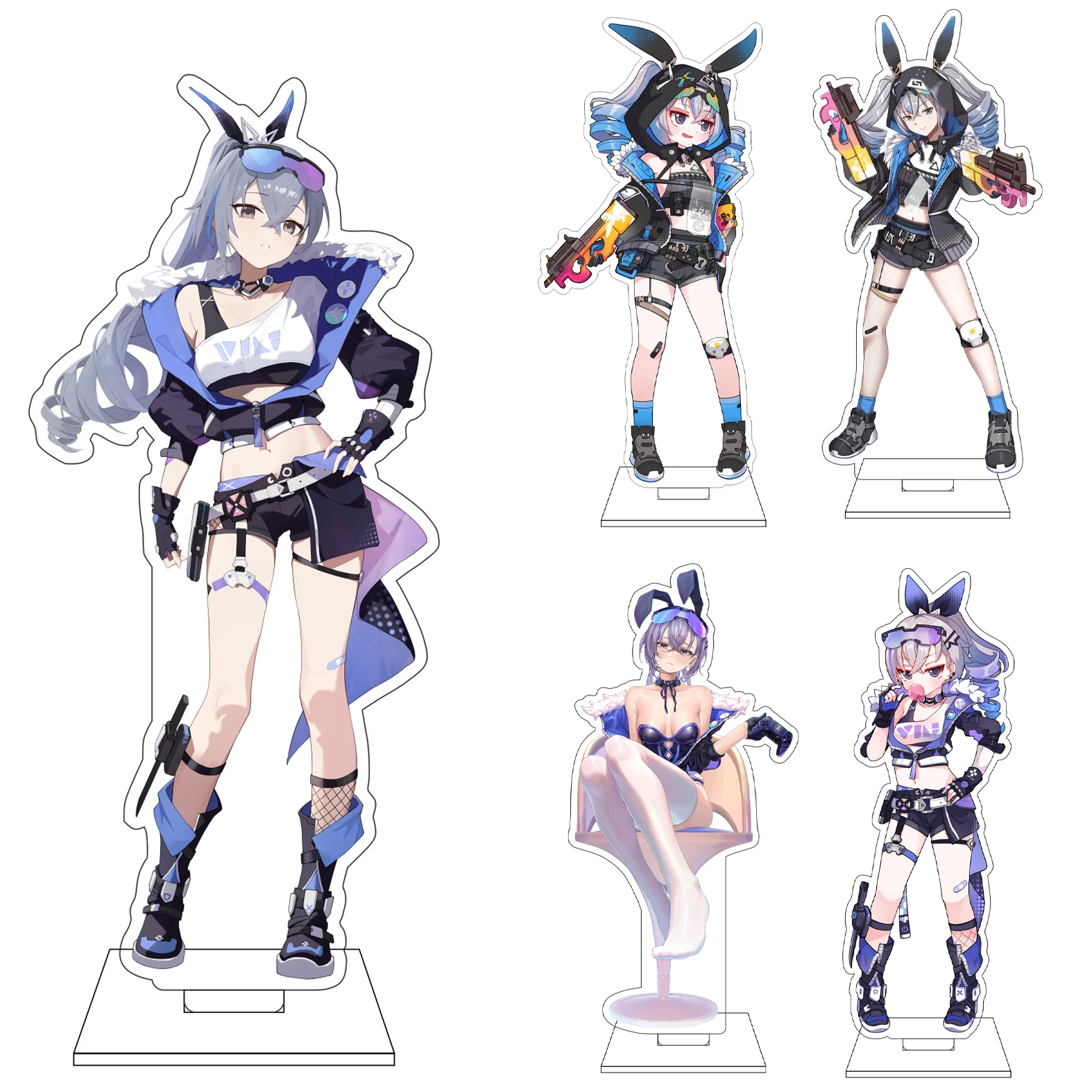 16CM Anime Honkai: Star Rail Cosplay Acryl-Figur Ständerplatte Silver Wolf Ornamente Geschenke
