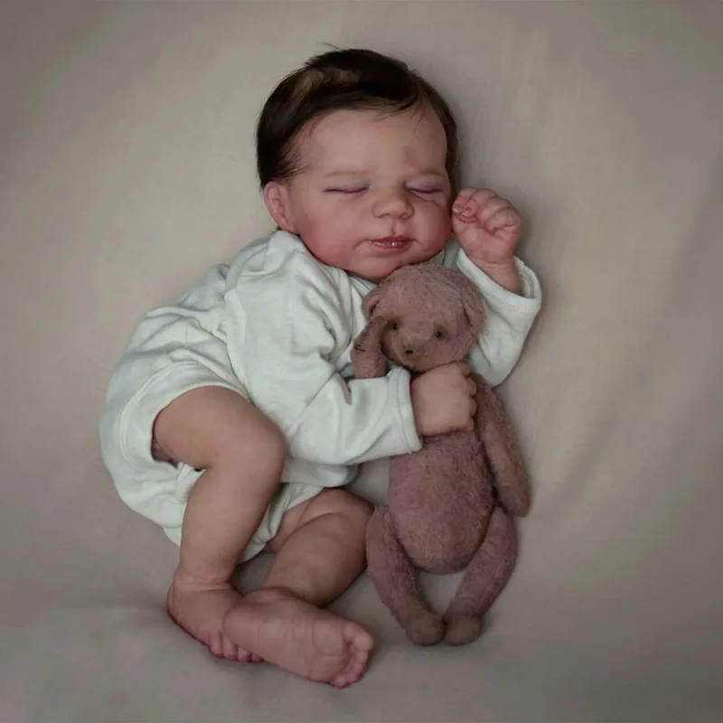 47CM Reborn Baby Doll Sleeping Baby Pascale Soft Touch Lifelike Newborn Baby 3D Skin with Visible Veins Muñeca Bebe Reborn Dolls