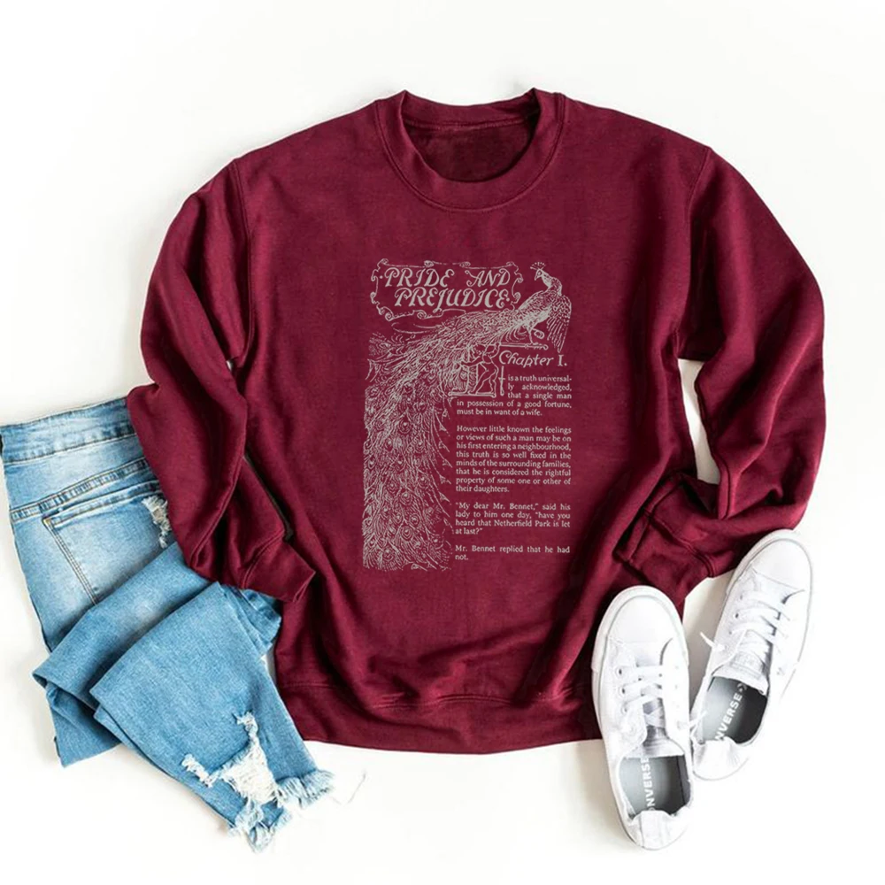 Pride and Prejudice Sweatshirt Jane Austen Shirt Booktok Bookish Merch Mr Darcy Pemberley Reading Hoodie Bookish Sweatshirts