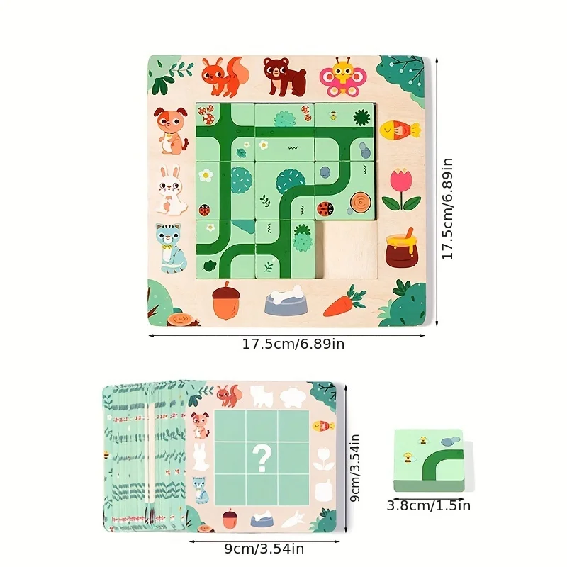 Wooden Finding Route Puzzle Logical Thinking Training Board Games Maze Puzzles Early Education Educational Toys For Children