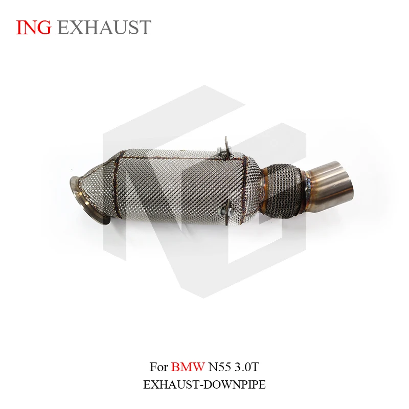 ING Header CatalyticS Downpipe for BMW 6 Serial N55 3.0T Converter Heat Shield Auto Exhaust Sistemas Escape Performance System