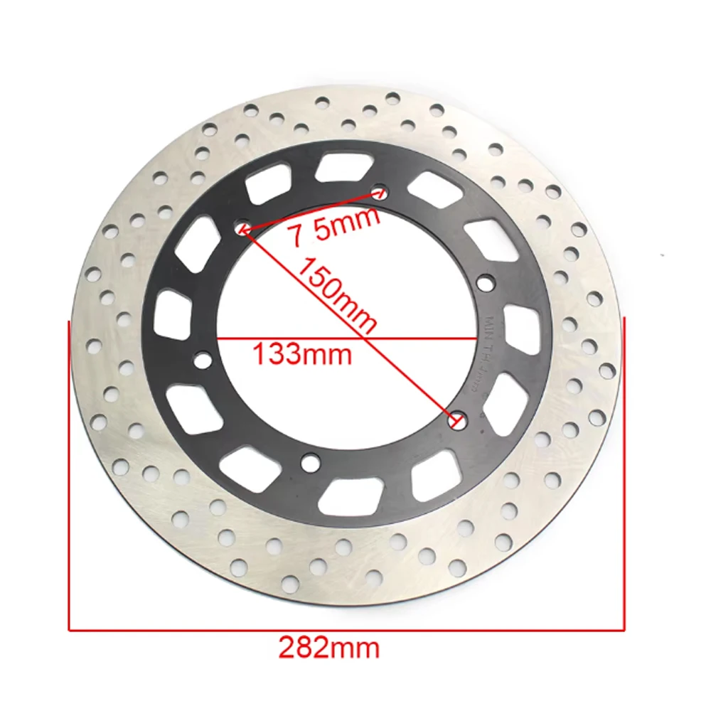 282mm Motorcycle Street Bike Front Brake Disc Rotor 5mm For Yamaha XV125 XV250 XV 750 XV1100 Virago TDR125 SRV250 FJ1100 FJ1200