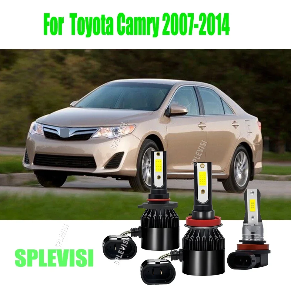 Turbo Fan Cooling LED Headlight High Low Fog 9005 H11 H11 For Toyota Camry 2007 2008 2009 2010 2011 2012 2013 2014