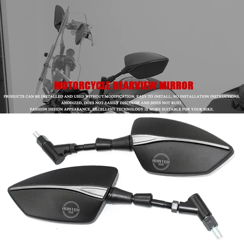 For Hunter 350 hunter 350 hunter350 2023 Motorcycle Rearview Mirror Scooter Rearview Mirrors Back Side Mirror 8M 10M