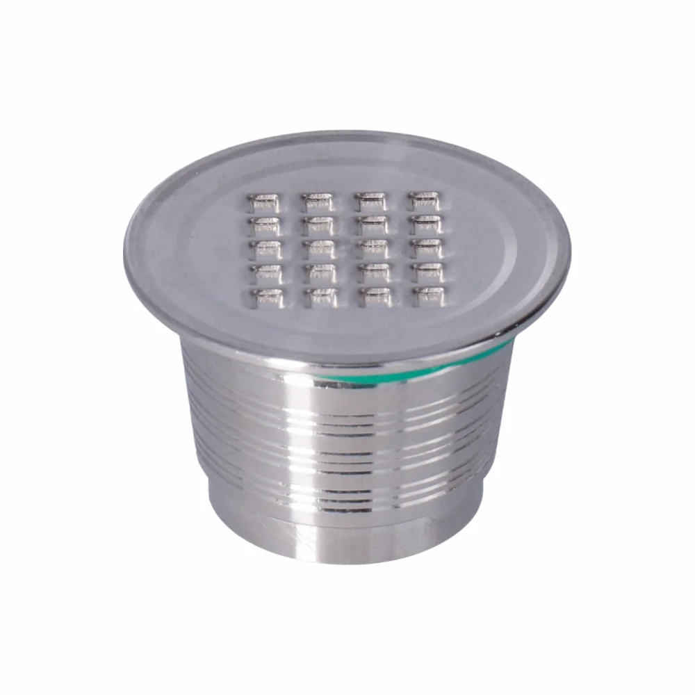 50mL Capacity Coffee Capsule Filter Square Hole Washable Reusable Coffee Capsule With Brush Food Grade Coffee Capsule Cup