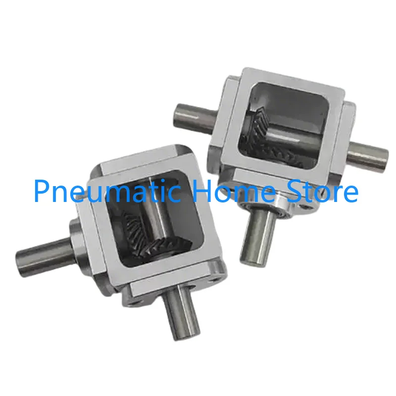Small 1:1 T Type Cross Commutator Shaft Diameter 10mm Right Angle Drive Gearbox Bevel Gearbox Rotation