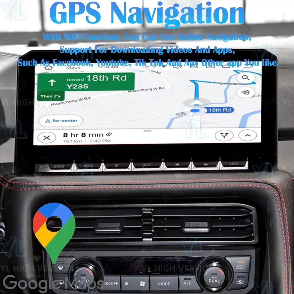 

LLYY Touch Screen Car Radio For Nissan GTR 2017-2020 Android 14 GPS Navigation Multimedia Video Stereo Receiver Head Unit BT 4G