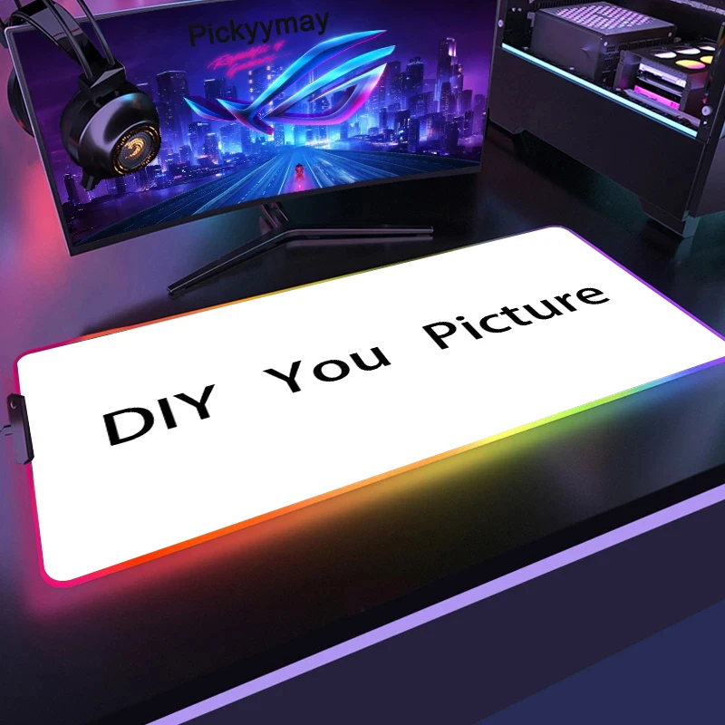 

DIY Custom RGB Mouse Pad Desk Mat LED Gamer Mausepad Mousepad Keyboard Mat Table Mat Custom 550x100 500x100 90x40 80x30