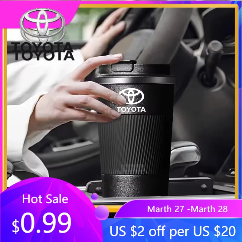 

Car Stickers For Toyota GRsport Hilux Corolla Aygo Yaris Corolla Rav4 CHR Camry 510ML Car 304 Stainless Steel Coffee Cup Thermos