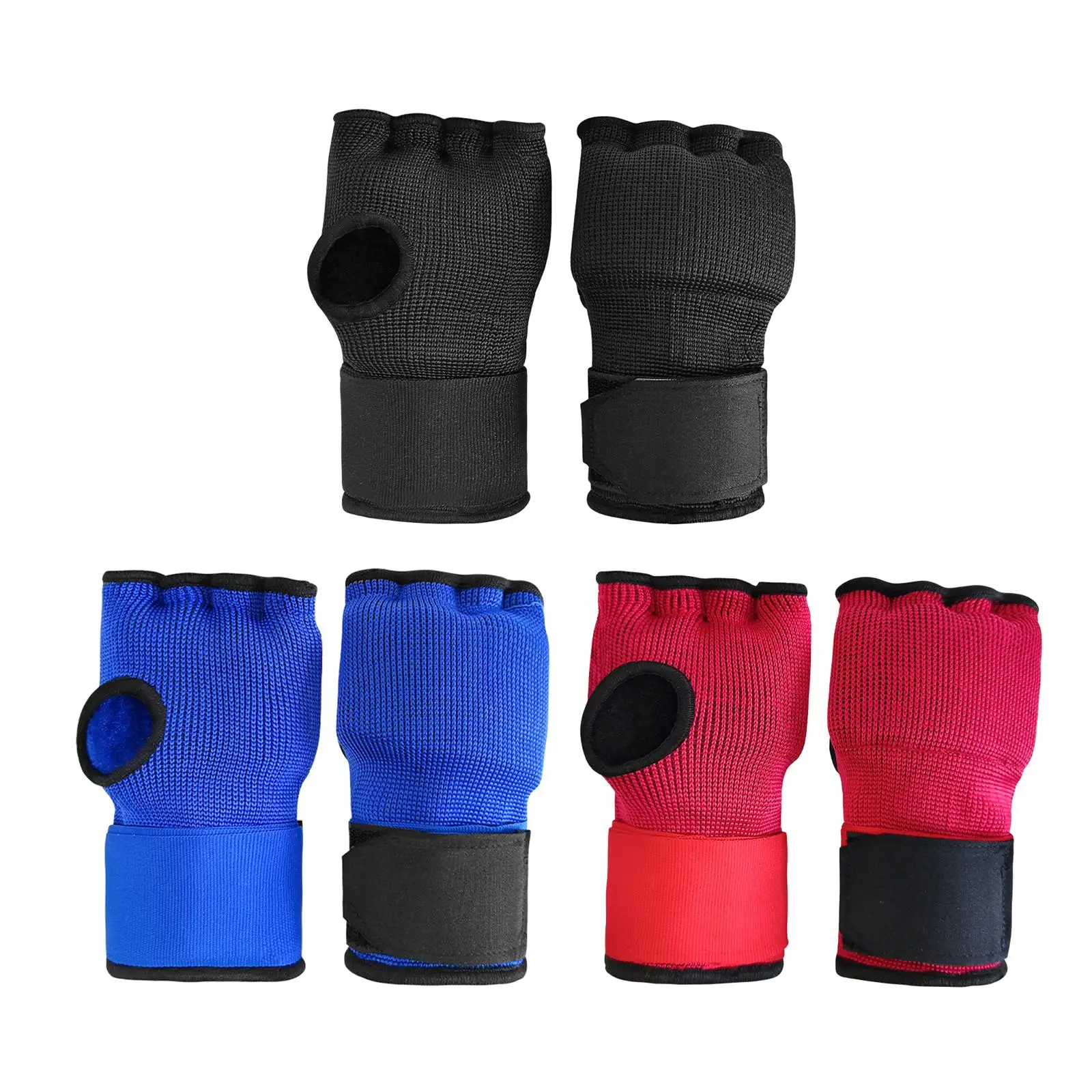 

Boxing Padded Inner Gloves Hand Wraps Soft Half Finger Mitts Quick Wraps for Martial Arts Sparring Sanda Karate Kickboxing