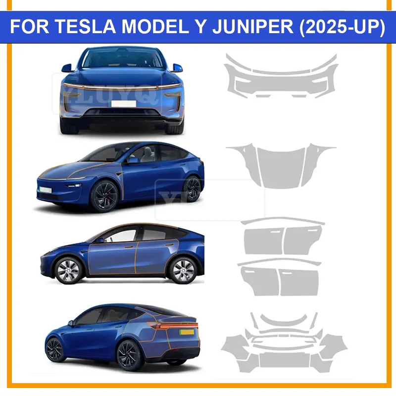 

9mil for Tesla Model Y Juniper 2025 2026 Paint Protection Film Self-Healing PPF Body Sticker Accessories Anti-Scratch Resistant