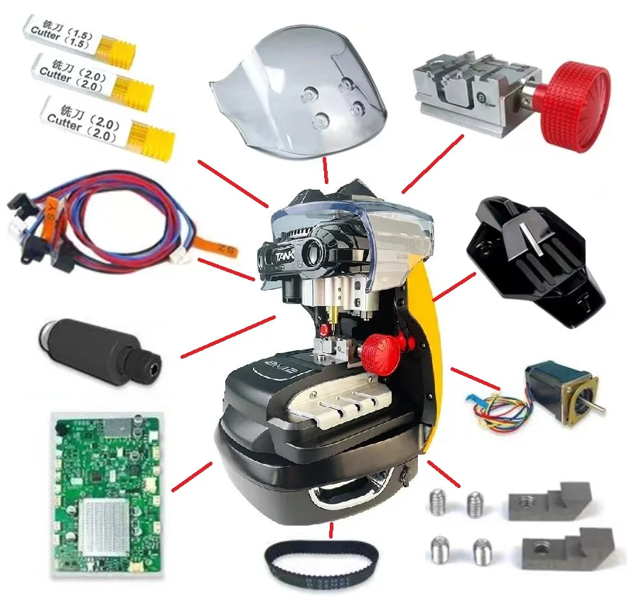 2M2 sihirli tankı anahtar kesme makinesi için yedek parça pil güç adaptörü anakart XYZ sensör kemer freze kesicisi