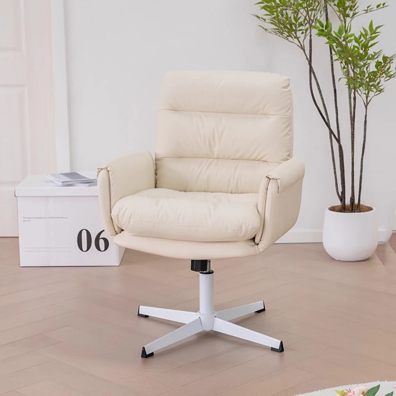 rg-Bedroom Nordic Office Chair Low Backrest Makeup Comfortable Cushion Office Chair Cute Computer Silla Oficina Home Furniture-