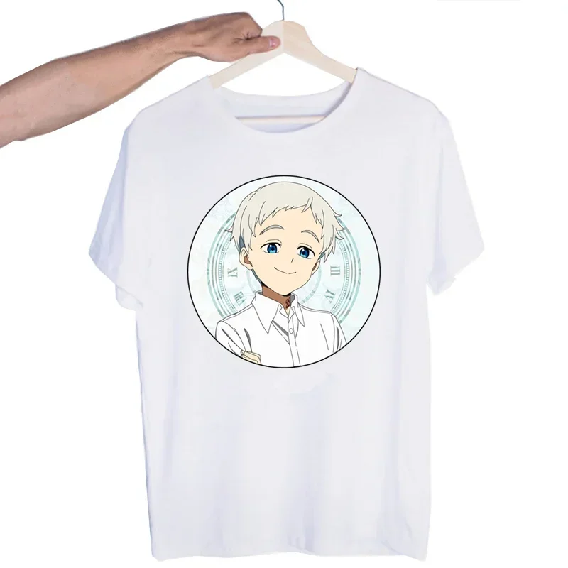 Yakusoku No Neverland The Promised Neverland Anime Tshirts Men Fashion Summer T-shirts Tshirt Top Tees Streetwear Harajuku Funny