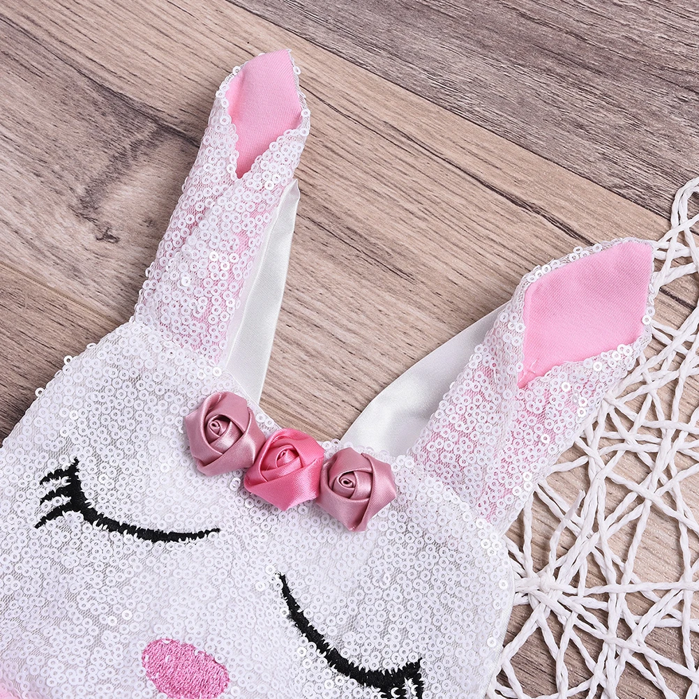 

Pink Princess Dress for Girls Birthday Party Costume Mesh Skirts Casual Wear Comfortable Material Easter Rabbit Outfit