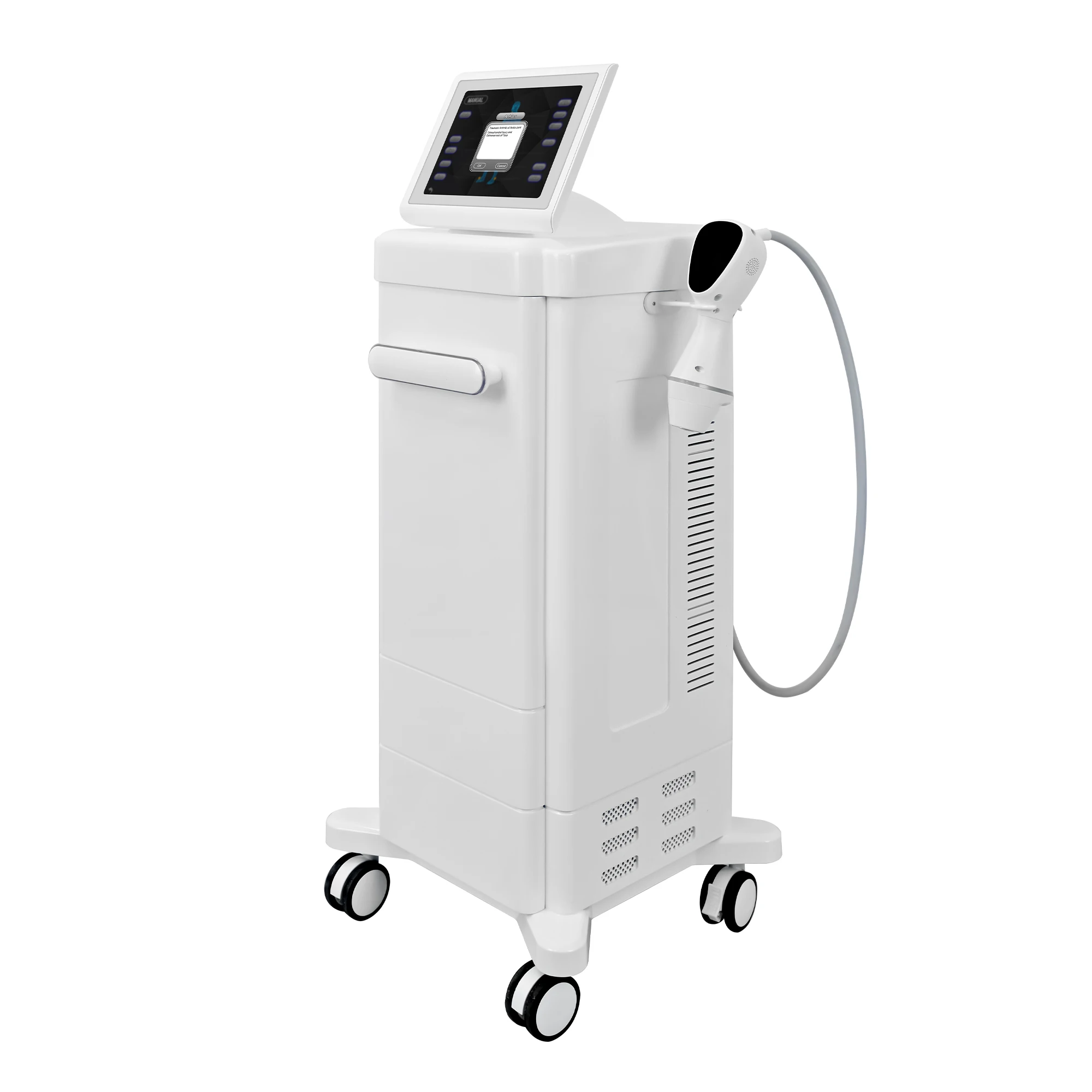 New Shock wave Arrival Ultrasound Therapy Machine Standing Type Intensity Treatment Skin Rejuvenation Cellulite Reduction