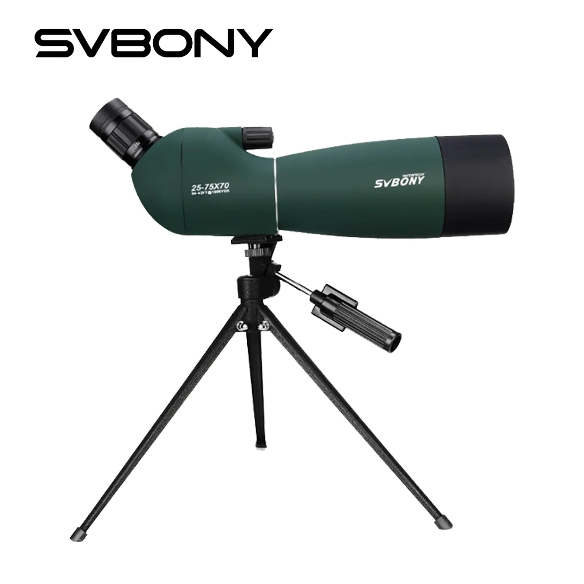 SVBONY SV28 Spektivs mit Stativ, 25–75 x 70 cm, wasserdicht, Range-Shooting-Zielfernrohr, kompakt, für Zielschießen, Wildlife Viewing