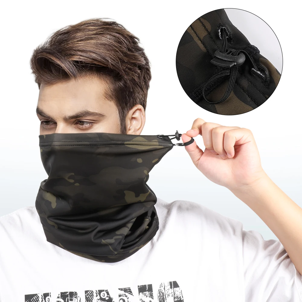 Camouflage Neck Gaiter Cover Tube Face Mask Sun Protection Scarf Hunting Hiking Fishing Headband Tactical Bandana