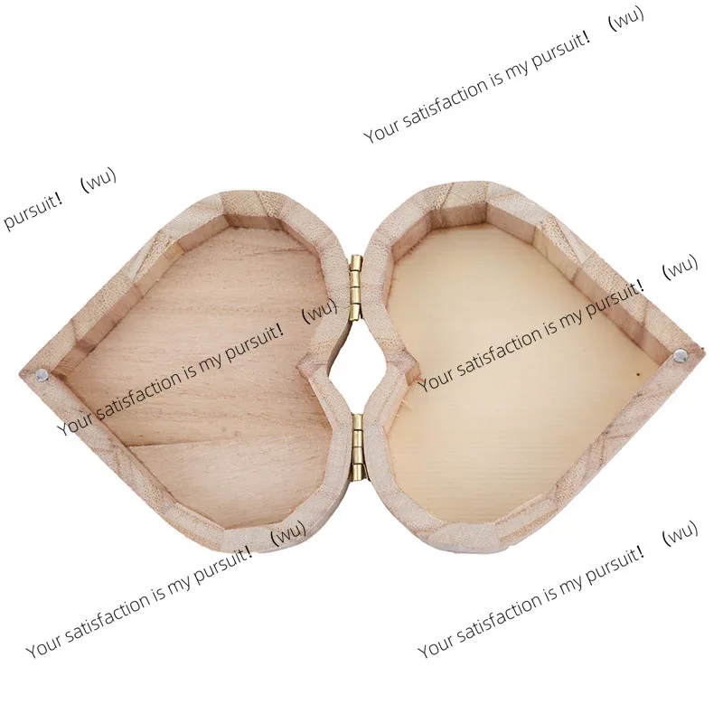 New Arrive Storage Boxes Heart Shape Wood Box Jewelry Box Wedding Gift Home Storage Bin Earrings Ring Box Makeup Wood Case Gift