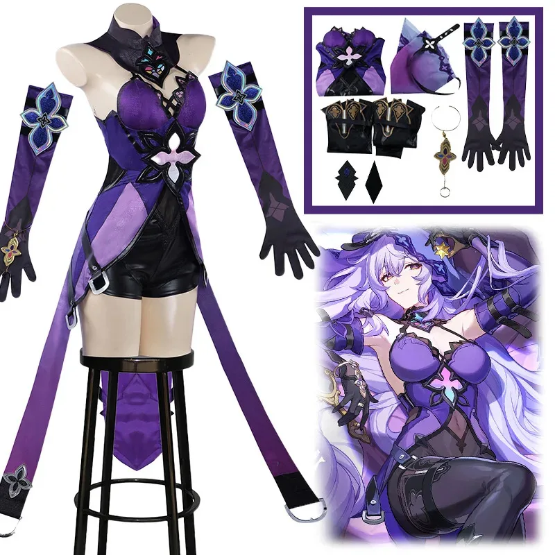 

New 2025 Black Swan Cosplay Honkai Star Rail Costume Full Set Wig Uniform Halloween Party Dress for Women Comic Co ★ ★ ★ ★