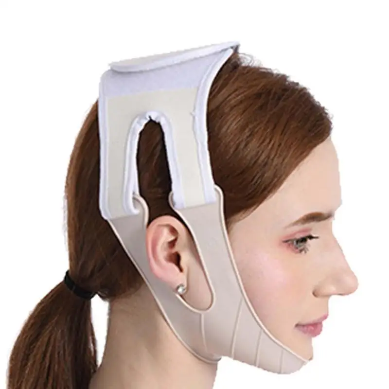 V Face Bandage V Line Facial Slimming Strap Stretchy Reusable Chin Slimming Strap Face Lift Device Double Chin Reduction Bandage