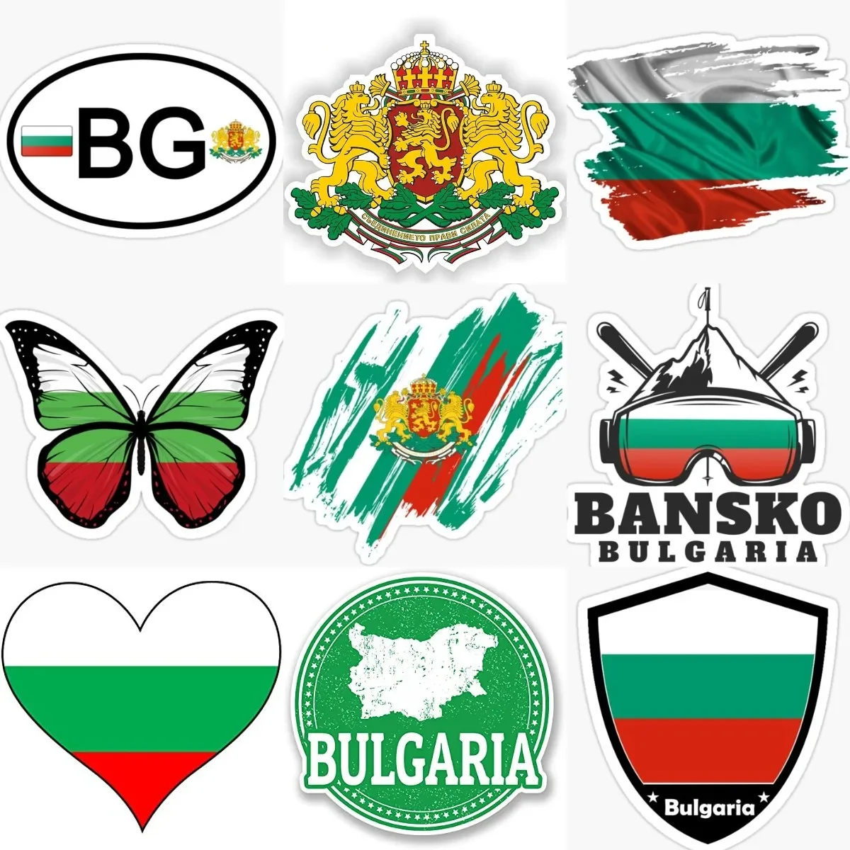 

Creative Bulgaria Flag Map National Emblem Sticker for Decorate Wall Room Truck Camper Van Bicycle Car Window Motorcycle Bumper