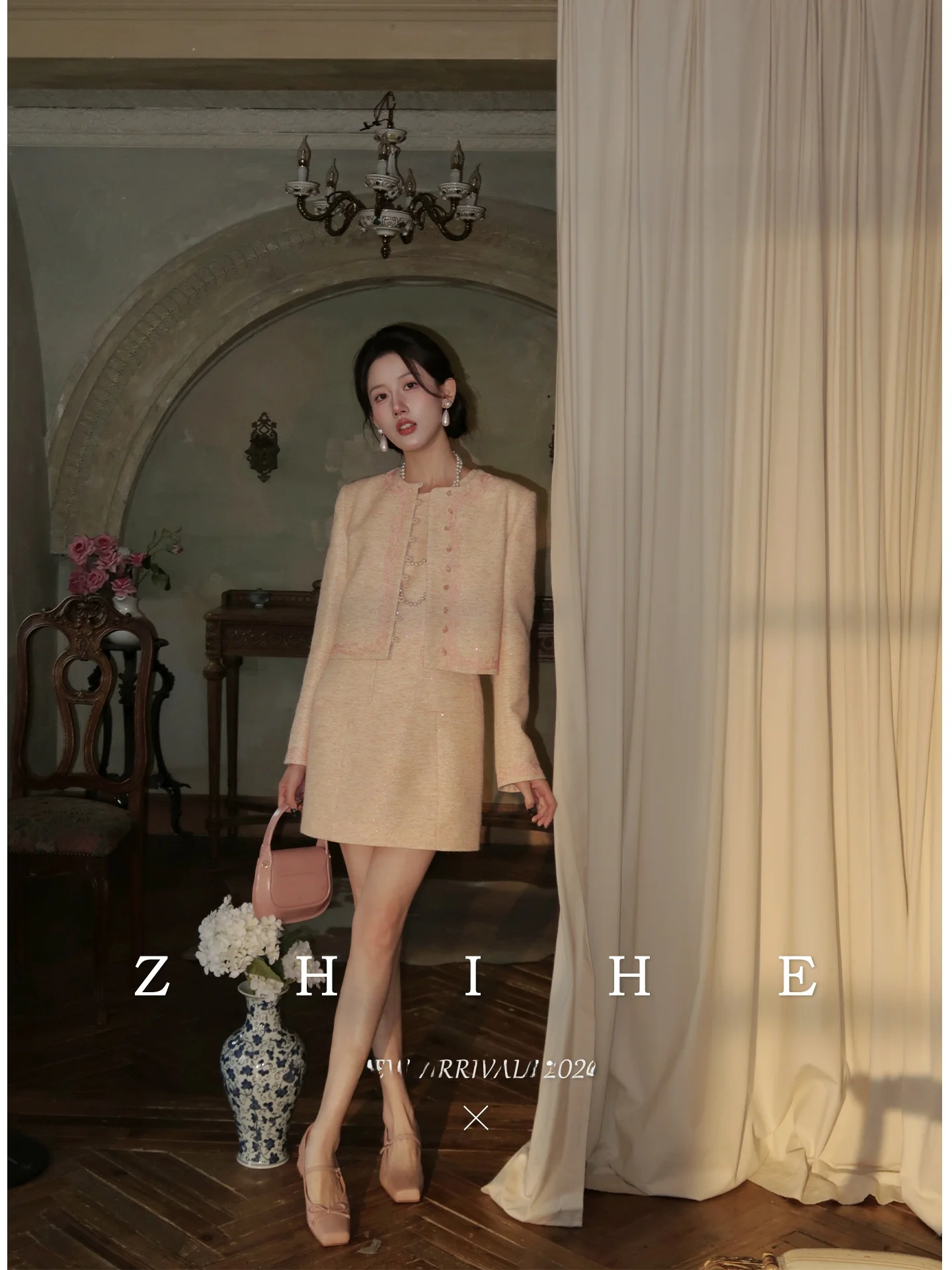 

Woolen Set Skirt for Women by YuYiYiHe Spring Elegance Style Long Sleeve round Neck Three Piece Set for Work Perfor...