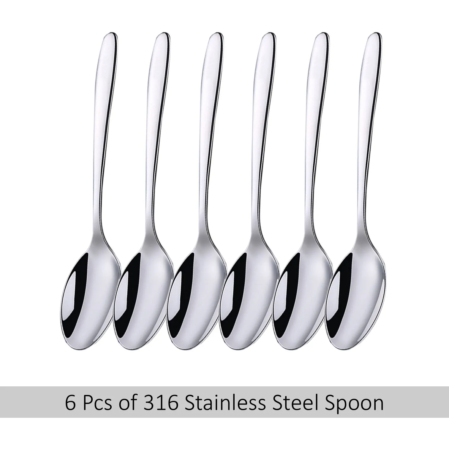 

6 Pieces of 316 Stainless Steel Classical Spoon LFGB Certificated Banquet Ladle Christmas Family Baby Dinner Flatware Cutlery