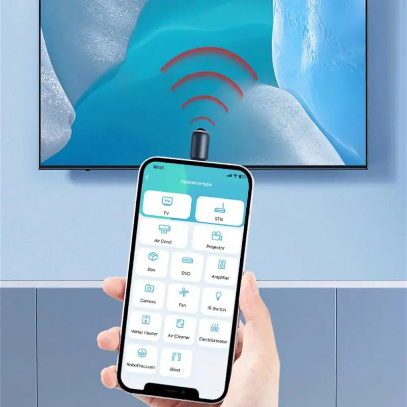 MINI Phone IR Remote Controller USB Type C Ios Adapter Smartphone Infrared Wireless Remote Control For Air Conditioners Fans TV