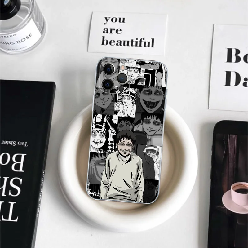 Black Junji Itos Tomies Phone Case For iPhone 15 14 11 12 13 Mini Pro XS Max Cover 6 7 8 Plus X XR SE 2020 Funda Shell