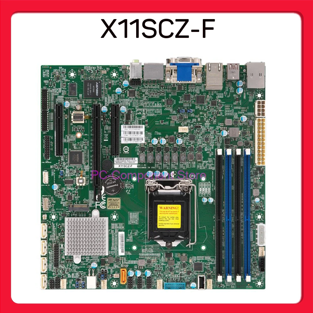 X11SCZ-F para placa-mãe de estação de trabalho Supermicro 8a/9a geração Core i3/i5/i7/i9 Xeon E-2100/E-2200 Series LGA-1151 DDR4 PCI-E3.0