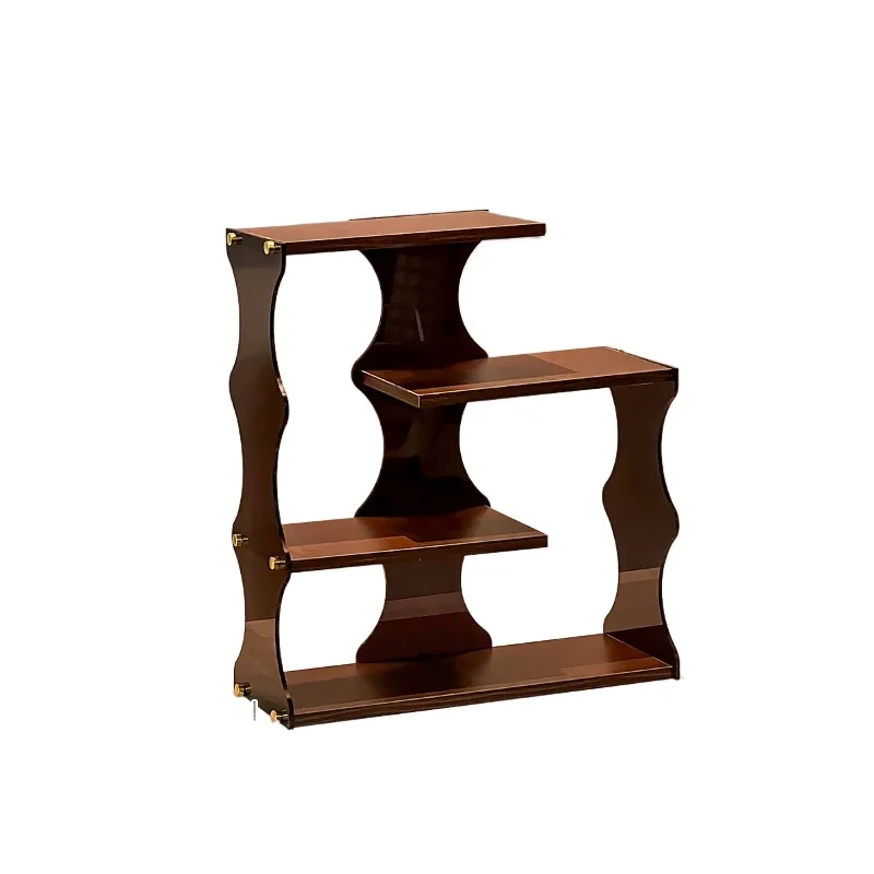 

Medieval style kitchen seasoning rack household wooden stove top layered seasoning seasoning storage rack